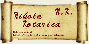 Nikola Kotarica vizit kartica